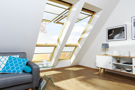 Объект из С комбинированной системой открывания preSelect Max Fakro FPP-V U3 PRESELECT MAX